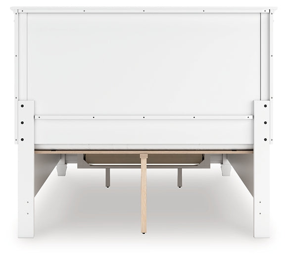 Cama con almacenamiento y panel completo Fortman