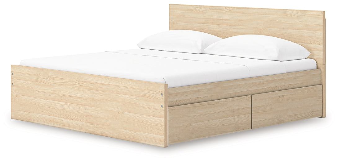 Cama Onita King con plataforma y 2 compartimentos laterales