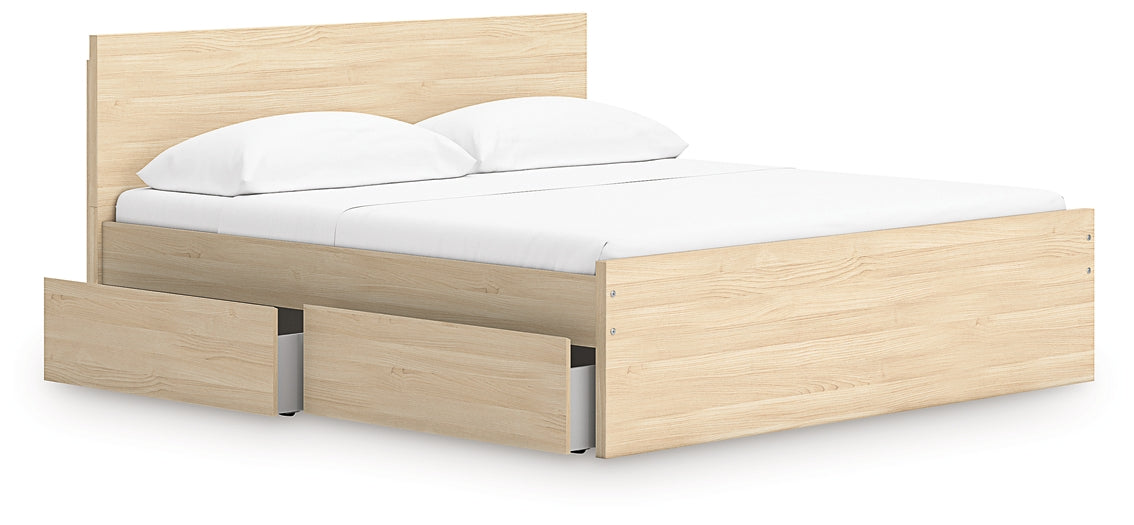 Cama Onita King con plataforma y 2 compartimentos laterales
