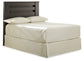 Brinxton King/California King Panel Headboard Bed with Mirrored Dresser