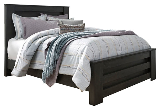 Cama Brinxton Queen con cabecero y tocador con espejo