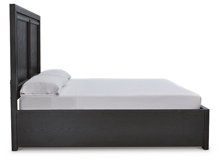 Cama Foyland King con cabecero y tocador con espejo