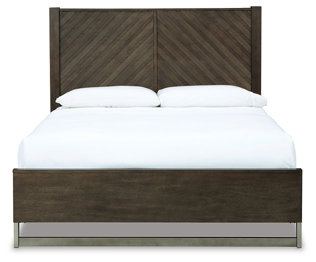 Cama Arkenton Queen con cabecero y tocador con espejo