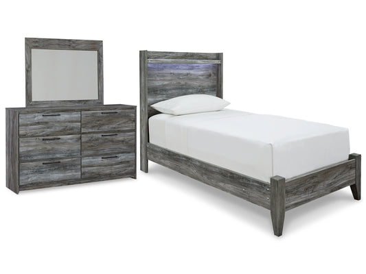 Cama individual Baystorm con tocador con espejo