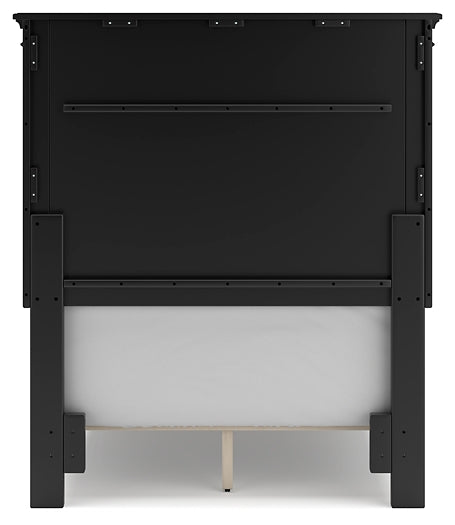 Cama doble Lanolee con tocador con espejo