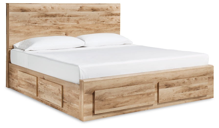 Cama Hyanna Queen con cabecero, tocador con espejo y mesita de noche, con almacenamiento y cómoda.