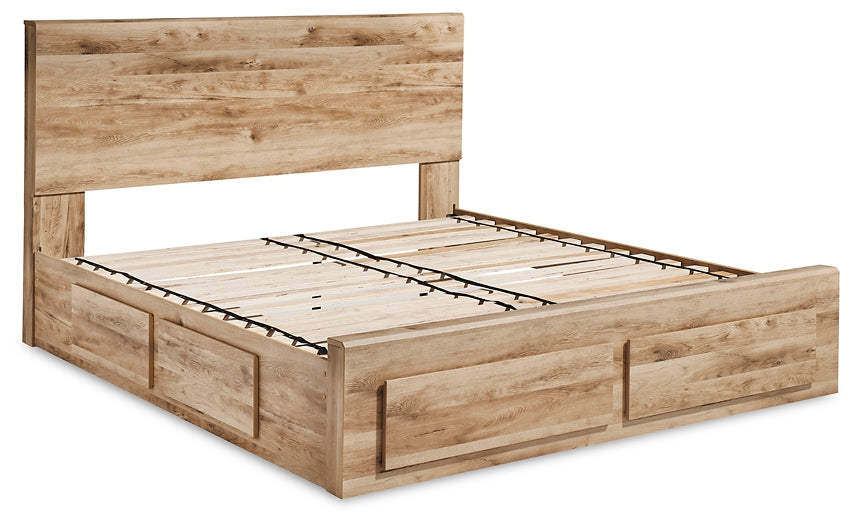 Cama Hyanna King con almacenamiento y tocador con espejo