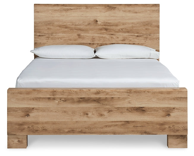 Cama Hyanna Queen con cabecero y tocador con espejo