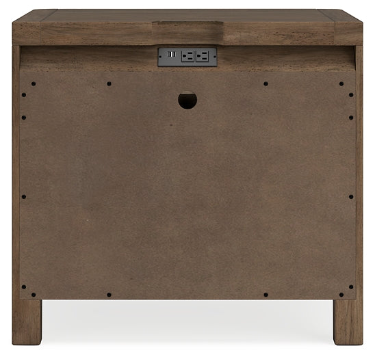 Cama Caballinn tamaño Queen con cabecero, almacenaje, tocador con espejo, cómoda y mesita de noche.