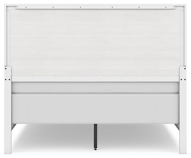 Cama de matrimonio Binterglen con cabecero, tocador con espejo, cómoda y mesita de noche