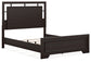 Covetown Queen Panel Bed with Mirrored Dresser, Chest and Nightstand