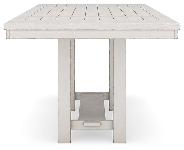 Mesa de comedor Robbinsdale de altura de mostrador y 6 taburetes de bar