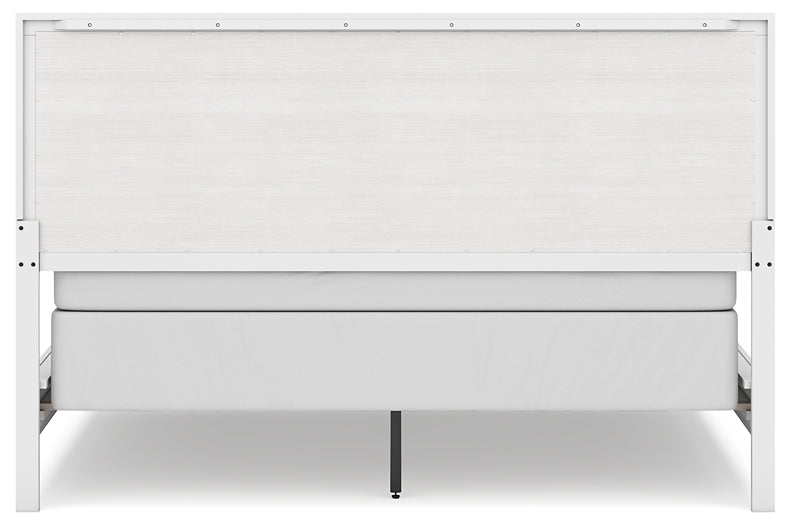 Cama Binterglen California King con cabecero, tocador con espejo, cómoda y mesita de noche