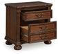 Lavinton Queen Poster Bed with Mirrored Dresser, Chest and Nightstand