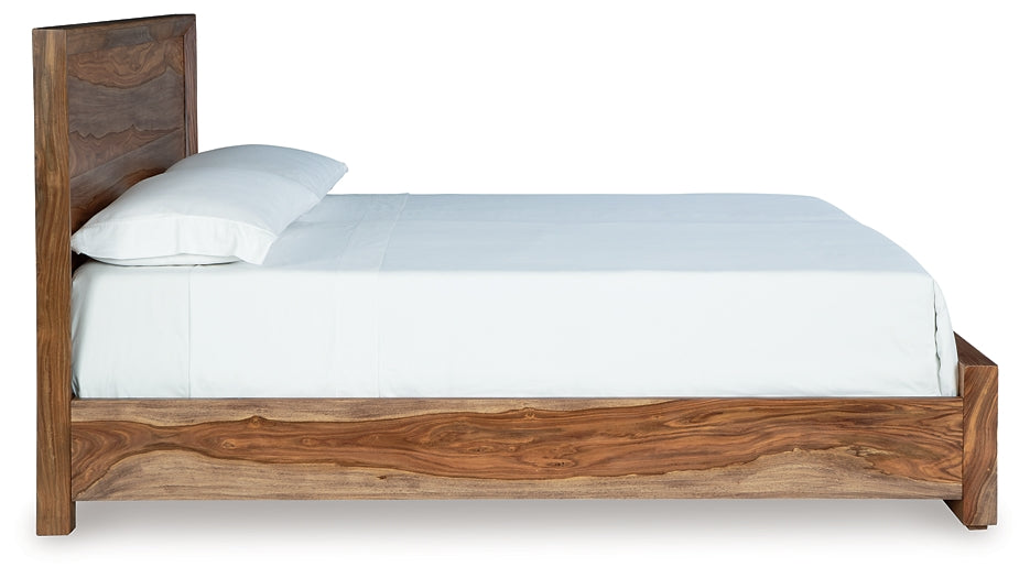 Cama tamaño king Dressonni con cabecero y tocador con espejo