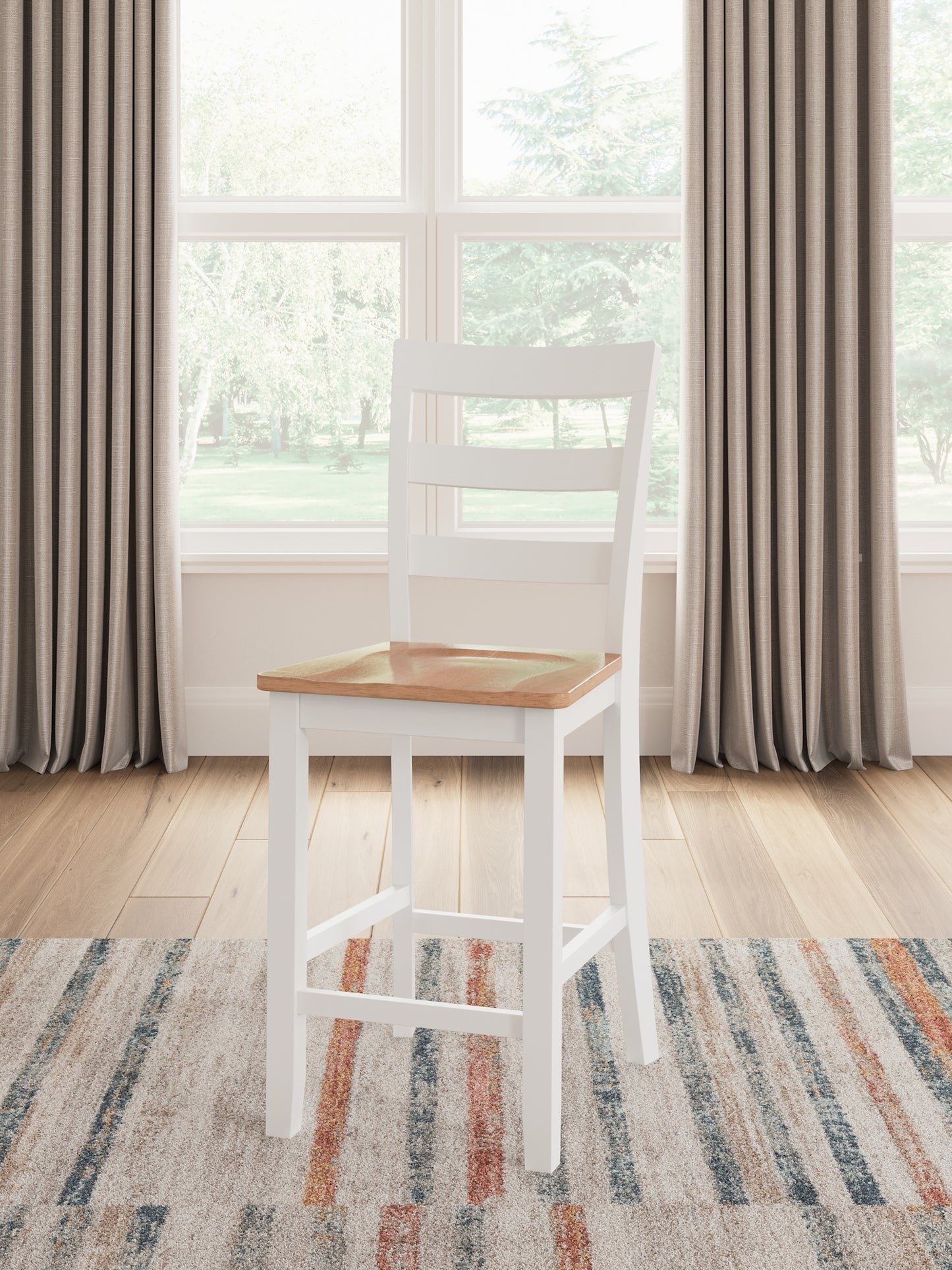 Mesa de comedor Gesthaven de altura de mostrador y 2 taburetes de bar