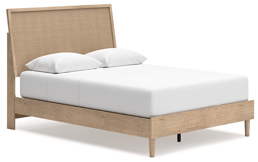Cama Cielden Queen con cabecero y tocador con espejo
