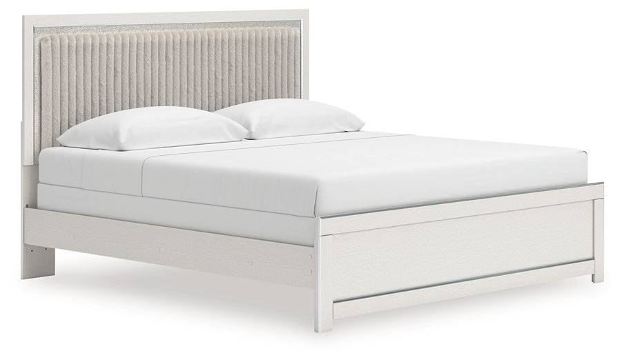Cama tapizada Zuraleus King con panel