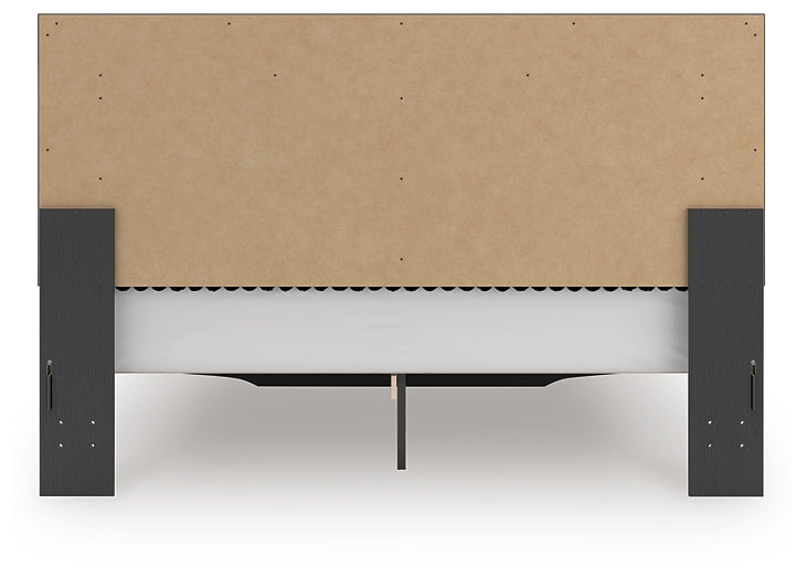 Cama tapizada Zuraleus King con almacenamiento y paneles