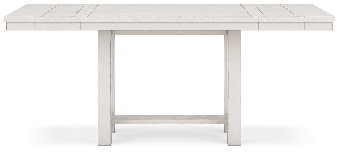 Mesa de comedor Robbinsdale de altura de mostrador y 10 taburetes de bar