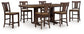 Rylandeen Counter Height Dining Table and 6 Barstools