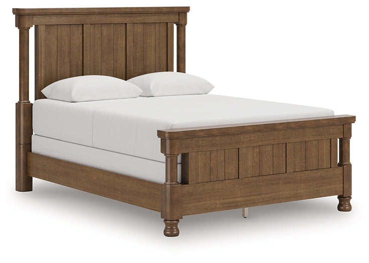 Cama con dosel tamaño queen Rowlenstown