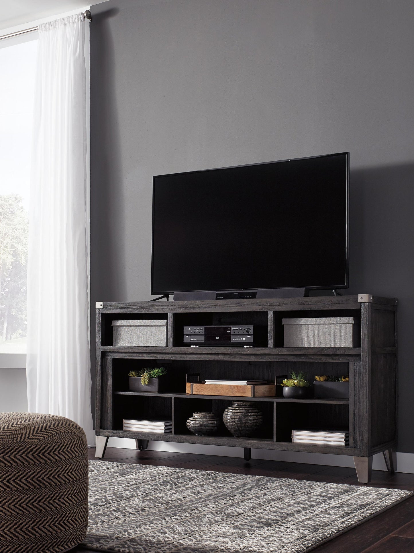 Soporte de TV Todoe LG con opción de chimenea