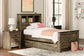 Cama con estantería doble Trinell con 1 cajón de almacenamiento grande
