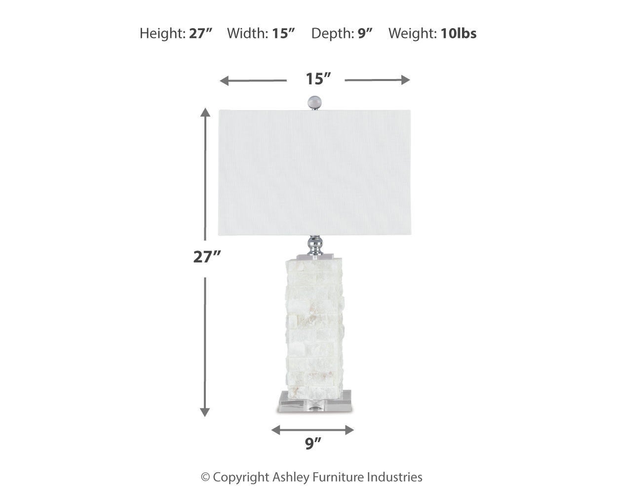Lámpara de mesa Malise Alabaster (1/CN)