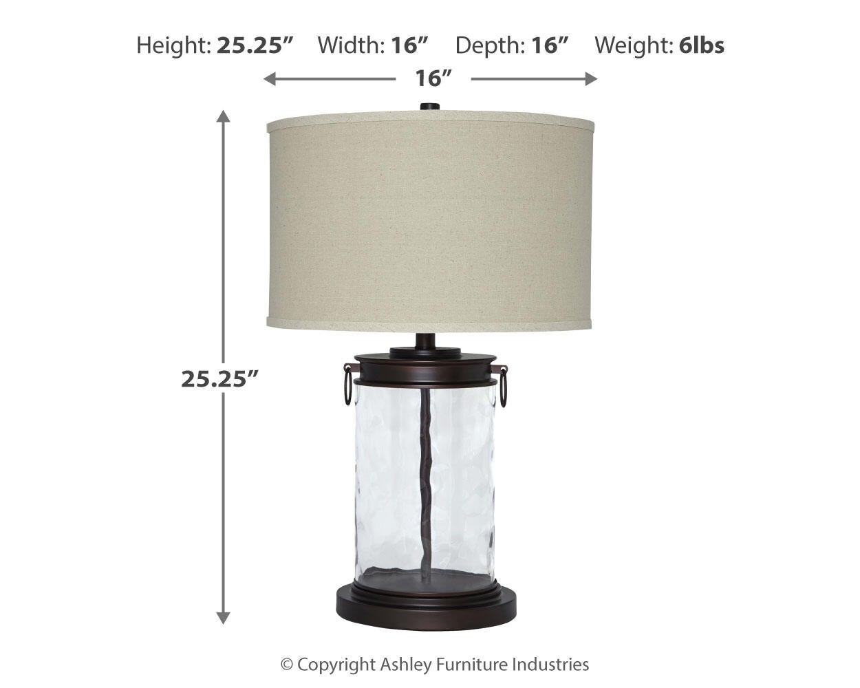 Lámpara de mesa de cristal Tailynn (1/CN)