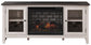 Soporte de TV Dorrinson de 60" con chimenea eléctrica