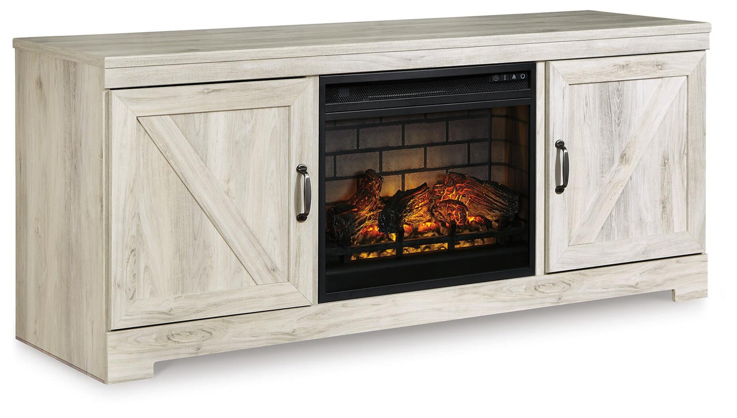 Soporte de TV Bellaby de 63" con chimenea eléctrica