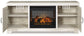 Soporte de TV Bellaby de 63" con chimenea eléctrica