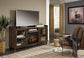 Soporte para TV Starmore de 70" con chimenea eléctrica