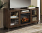 Soporte para TV Starmore de 70" con chimenea eléctrica