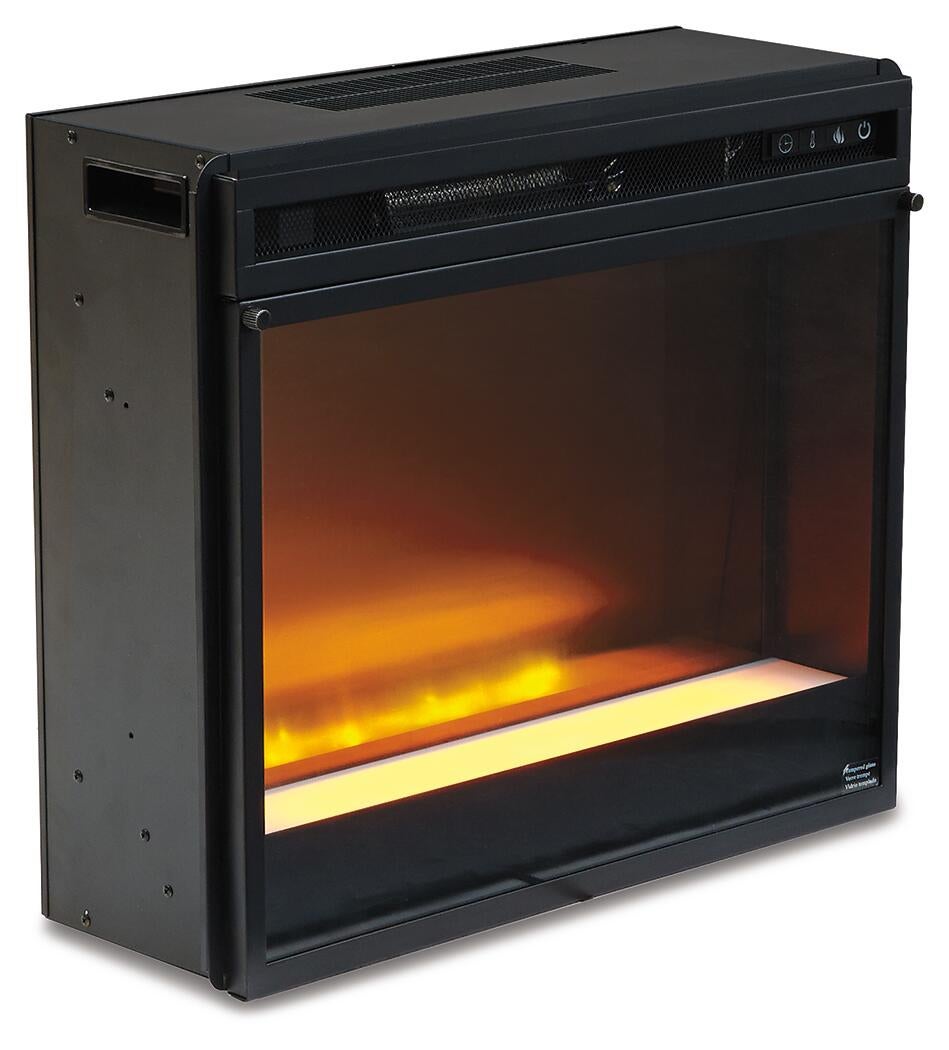 Soporte de TV Wynnlow de 63" con chimenea eléctrica