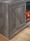 Soporte de TV Wynnlow de 63" con chimenea eléctrica