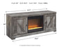 Soporte de TV Wynnlow de 63" con chimenea eléctrica