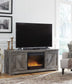 Soporte de TV Wynnlow de 63" con chimenea eléctrica