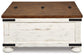 Mesa de cóctel Wystfield con espacio de almacenamiento