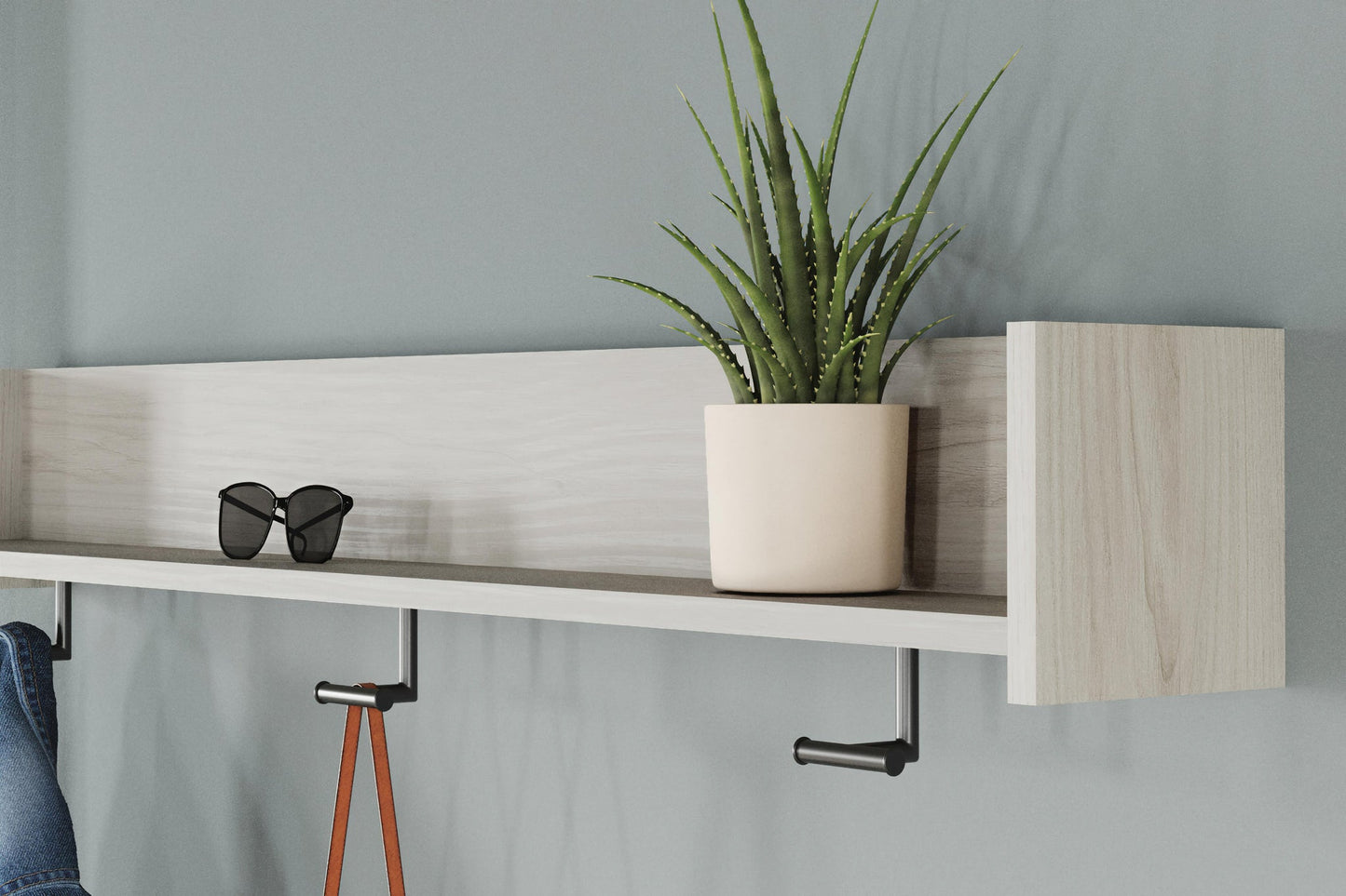 Perchero de pared Socalle con estante