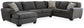Sofá seccional de 3 piezas Ambee con chaise longue