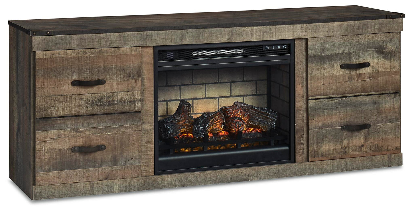 Soporte de TV Trinell con chimenea eléctrica