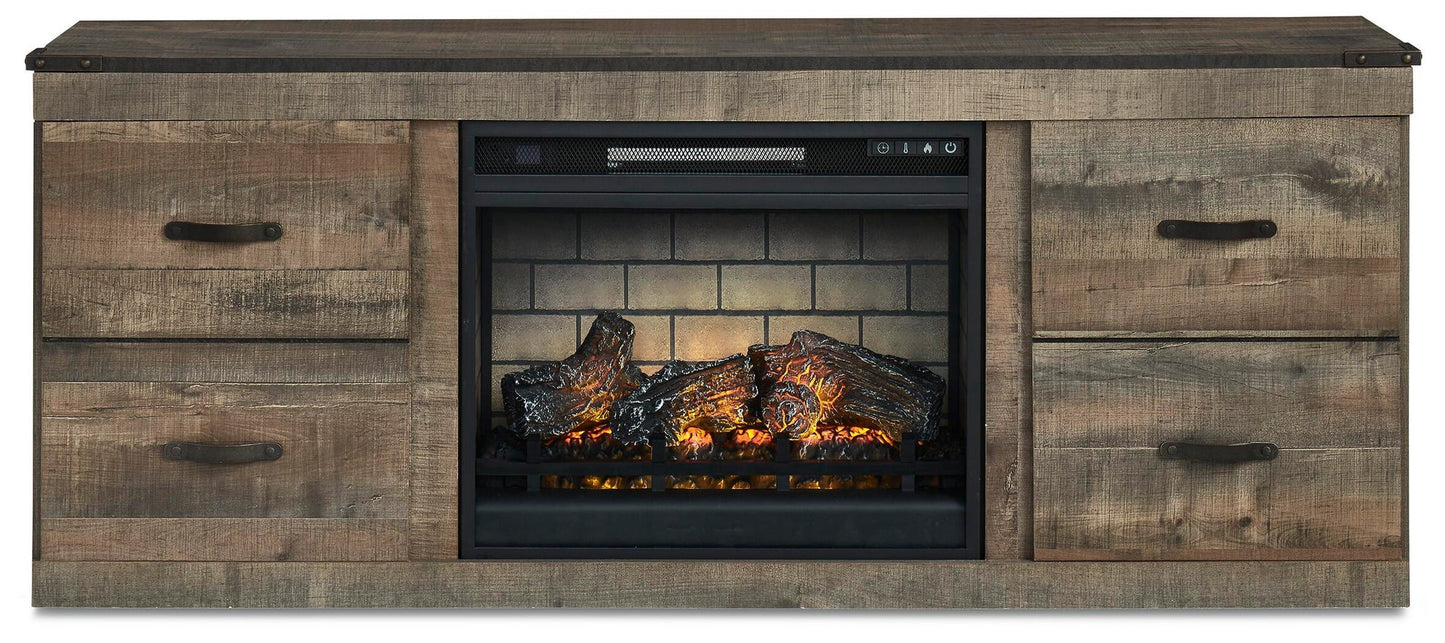 Soporte de TV Trinell con chimenea eléctrica