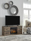 Soporte de TV Trinell con chimenea eléctrica