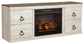 Soporte de TV Willowton con chimenea eléctrica