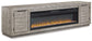 Soporte de TV Naydell de 92" con chimenea eléctrica
