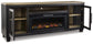 Soporte de TV Foyland de 83" con chimenea eléctrica