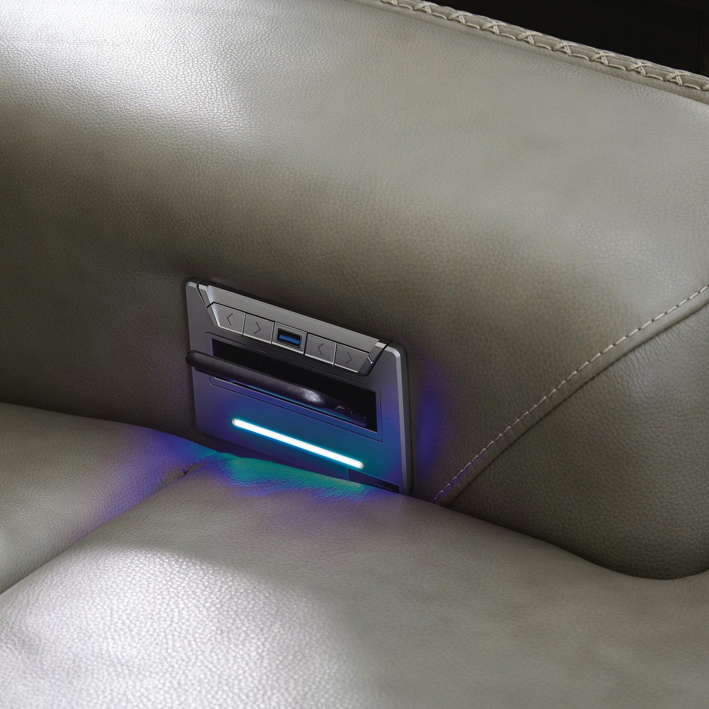 Sofá seccional reclinable eléctrico de 3 piezas Correze con chaise longue