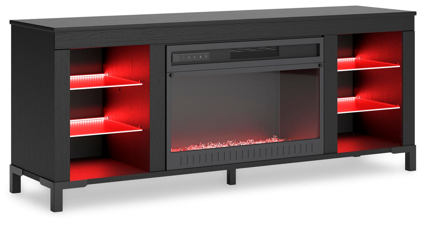 Soporte de TV Cayberry con chimenea